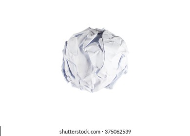 Crumpled Paper Ball Isolated On White Stock Photo 375062539 | Shutterstock