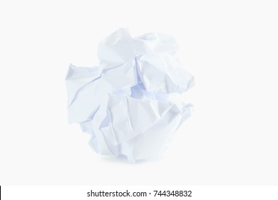 Crumpled Paper Ball Isolated On White Stock Photo 254948914 | Shutterstock