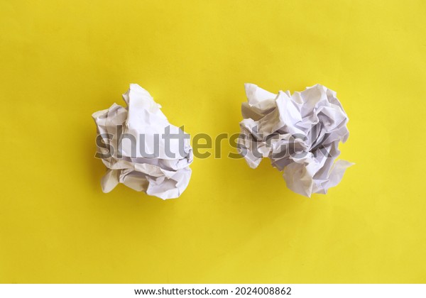 Crumpled Paper Ball Rejection Failure Concept Stock Photo 2024008862