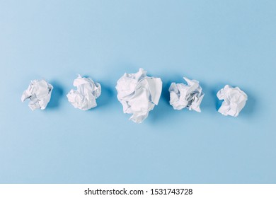 Crumpled Paper Balls Waste Recycling Concept Stock Photo 1531743728 ...