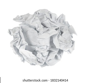 Crumpled Paper Boll Isolated On White Stock Photo 1832140414 | Shutterstock