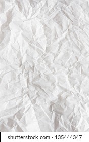 Crumpled Paper Texture. White Paper