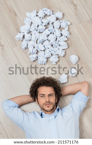 Similar – Foto Bild zerknülltes Papier Büro