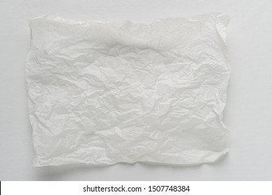 Crumpled Piece Of Cooking Or Baking Paper  On The Table, Mockup