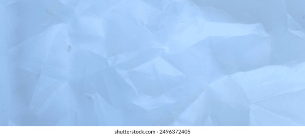 crumpled plastic texture with polygon-like pattern. abstract transparent white plastic background