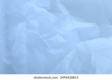crumpled plastic texture with polygon-like pattern. abstract transparent white plastic background