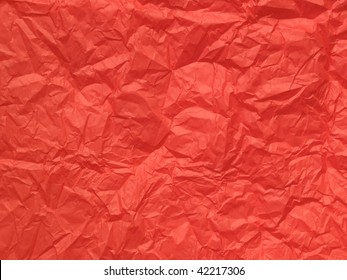 Crumpled Red Tissue Paper