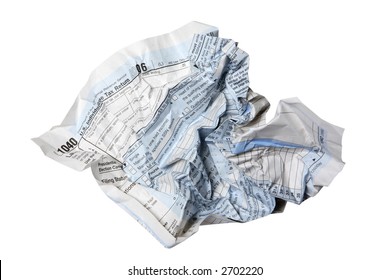 Crumpled Up Tax Form