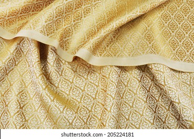 crumpled thai silk fabric textured background