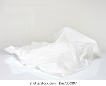 Crumpled Tissue Paper Isolated White Background Stock Photo 1567056397 ...