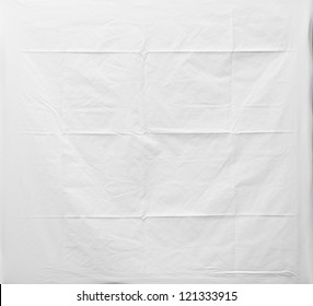 Crumpled white fabric texture, cloth background - Shutterstock ID 121333915