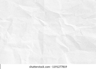 Crumpled White Paper Texture