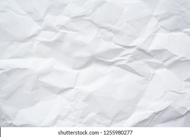 Crumpled White Paper Texture Crushed Paper Stock Photo 1255980277 ...