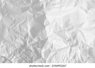 Crumpled White Paperboard Textured Background