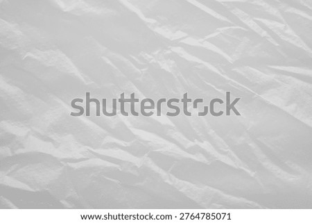 Crumpled White Plastic Sheet Texture Background