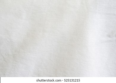 Crumpled White Textile Texture Background