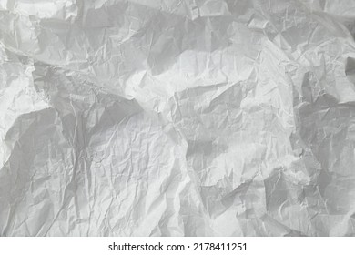 Crumpled White Tracing Paper Texture.