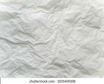 Crumpled White Waxed Packing Paper Texture 