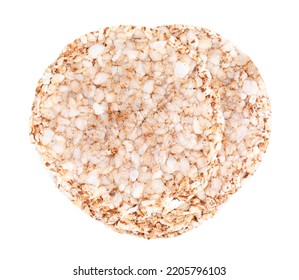 Crunchy Buckwheat Cakes On White Background, Top View