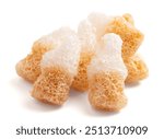 Crunchy Freeze Dried Cola Bottle Gummies Isolated on a White Background