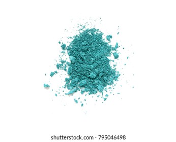 Crushed Blue Eye Shadow Isolated On White Background