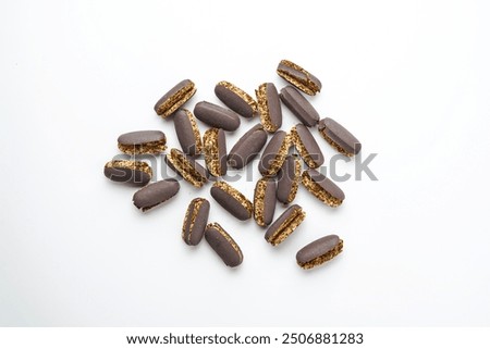 Crushed and damaged tablets in closeup view expired drugs