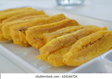 Crushed Fried Green Plantains, Tostones