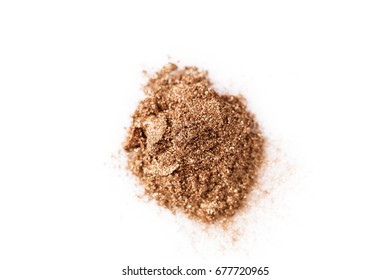 Crushed Gold Eye Shadow Isolated On The White Background