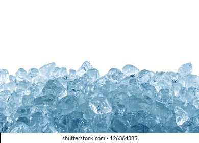 crushed ice in front of white background - Shutterstock ID 126364385