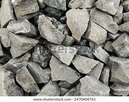 crushed stone or angular stone texture background photo