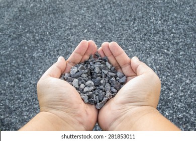 Crushed Stone In Hand