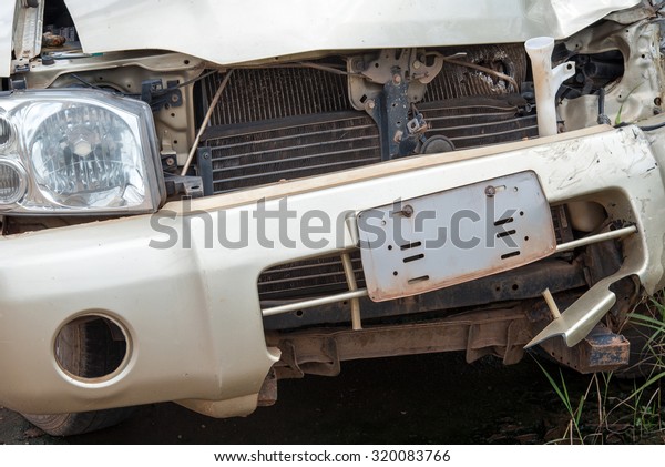 Crushed truck ,Car crash\
background