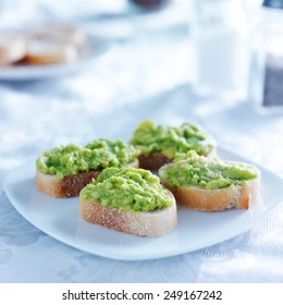 Crustini Toast With Avocado Spread