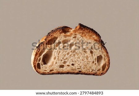 A Crusty brown bread slice