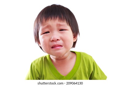 Crying Asian Boy On White Background Stock Photo 209064130 | Shutterstock