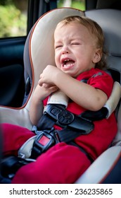 Crying Baby Boy In Car Seat