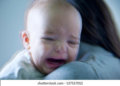 Crying Baby Boy/ Little Baby Crying In The Arms Of Mother