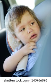 Crying Baby Girl In Car Seat