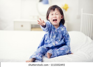 Crying Baby Girl  Does Not Want Sleep