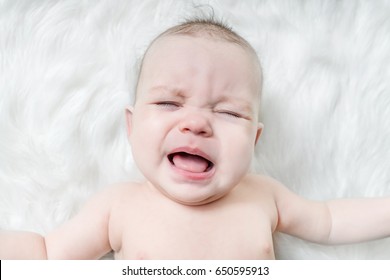 Baby Boy Crying Bed Stock Photo (Edit Now) 1888919299