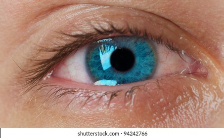 crying blue eye