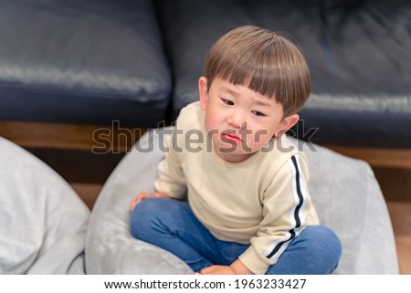 crying boy. A child with a disgusting expression