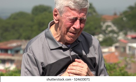 Crying Old Man Or Senior