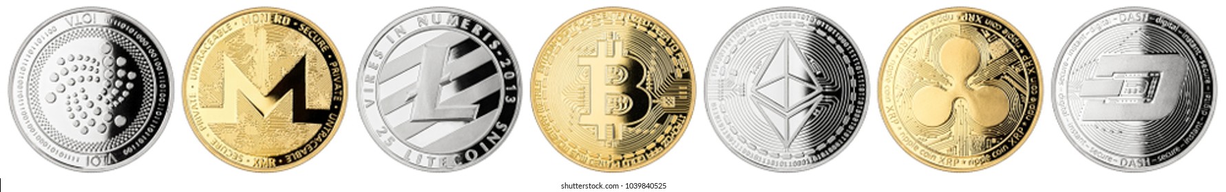 Crypto Currency Coin Set Collection 