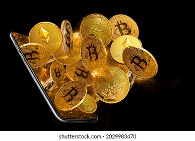 crypto currency concept, bitcoins mining - Shutterstock ID 2029983470