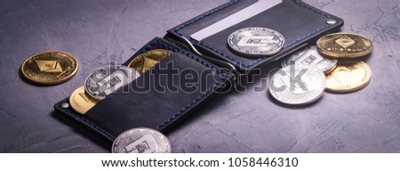 Crypto currency: a small pile of dashcoin on a yellow background.