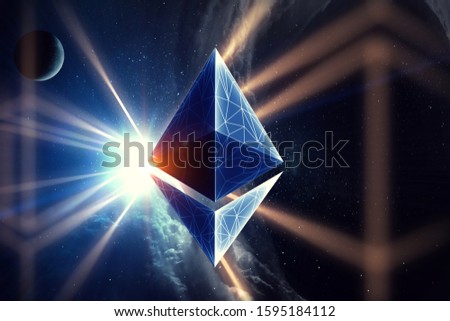 Crypto currency world. 3d rendering