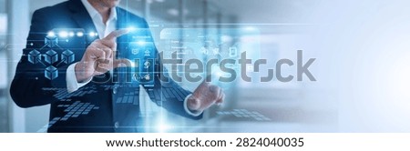 Crypto developer hands touch virtual screen verifying Blockchain ledgers. Decentralized network protocols secure asset transactions across a distributed infrastructure. Token economies.