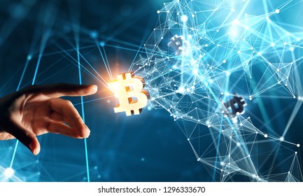 Cryptocurrency background concept