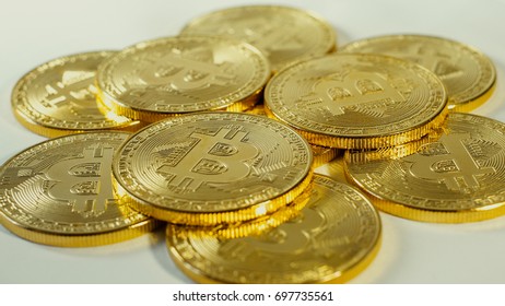 Cryptocurrency Gold Bitcoin Btc Bit Coin Stock Photo 697735561 ...